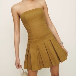 REFORMATION Isabeli Linen Dress 2, Ginger